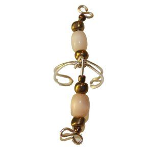 3 for $10 💲 Brown Bead Wire Ear Cuff Earring